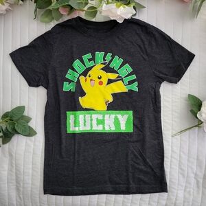 Pokémon Kids T-Shirt Pikachu "Shockingly Lucky" and "⚡️🍀" Interchangable Shirt